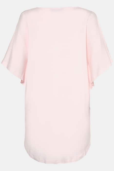 Metallic Butterfly Print Short Sleeve Knit Nightgown