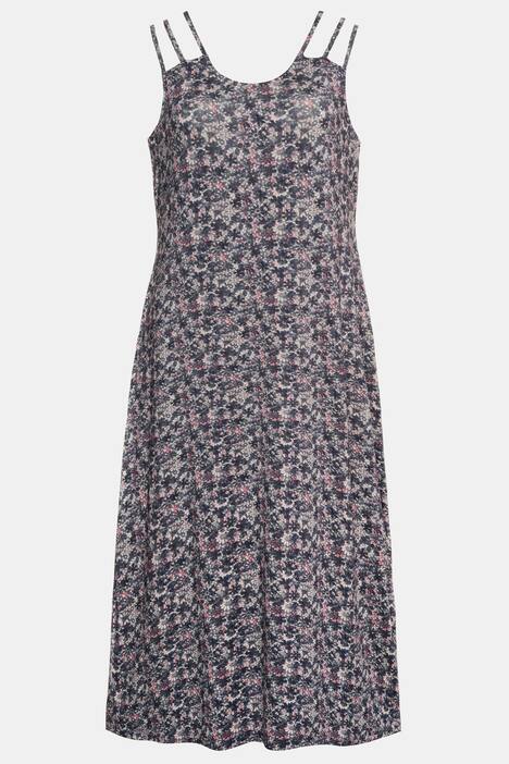 Floral Triple Strap Lounge Stretch Knit Nightgown