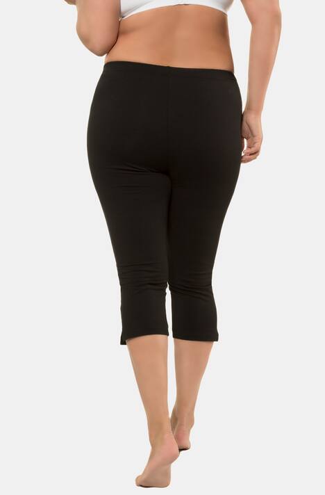 2 Pack Of Capri Stretch Cotton Knit Lounge Leggings