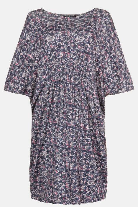 Floral Print Short Sleeve Stretch Knit Nightgown