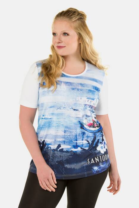 T-Shirt, Hafenmotiv, Classic, Elasthan