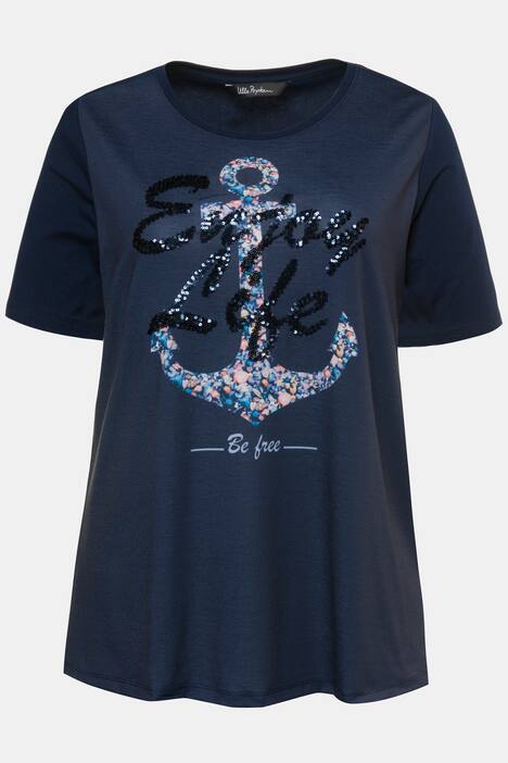 T-Shirt, Ankermotiv, Elasthan
