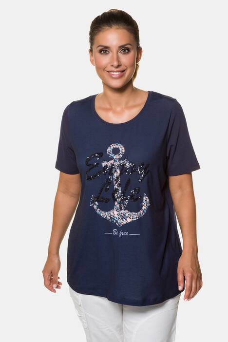 T-Shirt, Ankermotiv, Elasthan