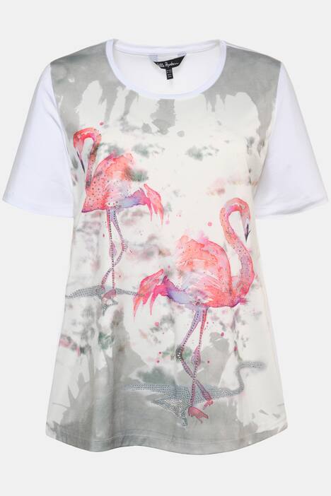 T-Shirt, Flamingomotiv, Classic, Glitzersteine
