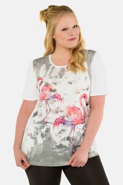 T-Shirt, Flamingomotiv, Classic, Glitzersteine