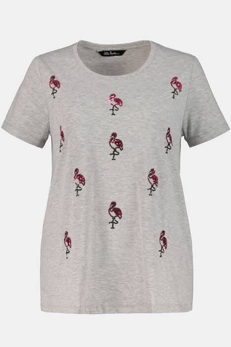 T-Shirt, Pailletten-Flamingos, Classic, Elasthan