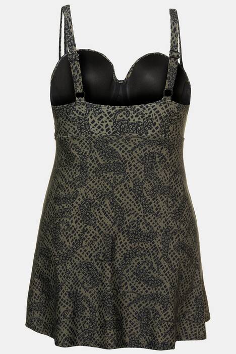 Badekleid, Softcups, Träger verstellbar, Leopardendruck