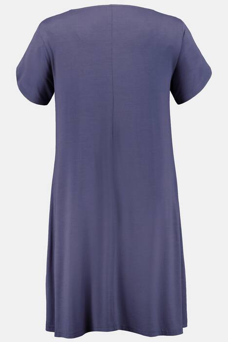 Jerseykleid, Knoten, V-Ausschnitt, Flügelarm, Elasthan