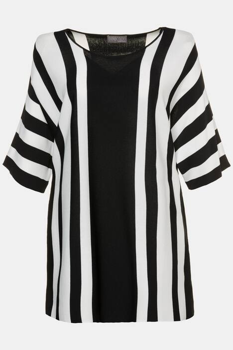 Lightweight Stripe Knit Dolman Sleeve Sweater