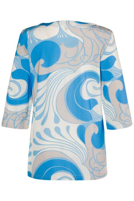 Shirt, grafisches Wellenmuster, Classic, 3/4-Arm, selection