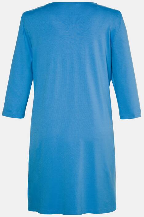 Jerseykleid, 2-in-1-Look, gemustert, Zierfalten, 3/4-Ärmel, selection