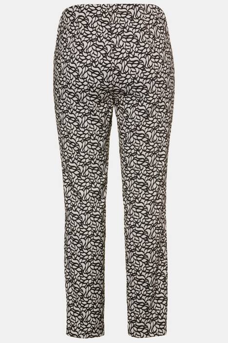 Jacquard Graphic Design Flat Front Stretch Pants
