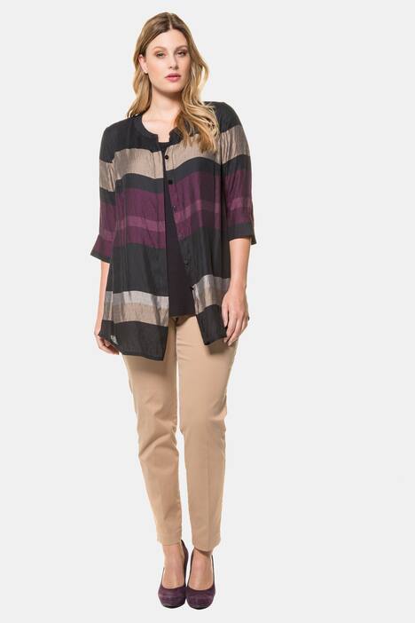 Bluse, Streifen, verdeckte Knopfleiste, selection