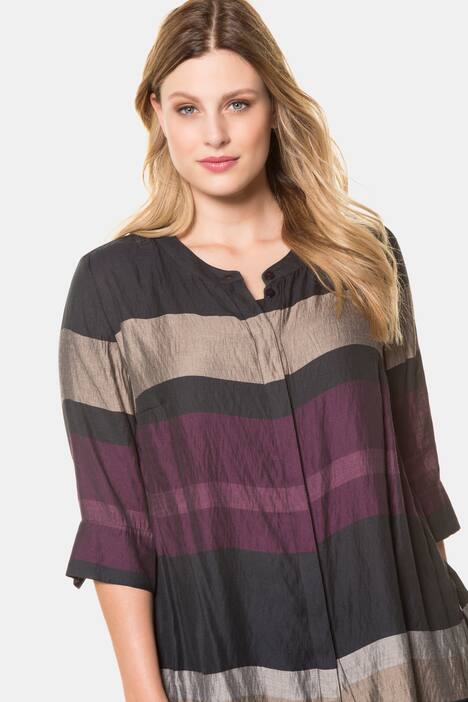 Bluse, Streifen, verdeckte Knopfleiste, selection