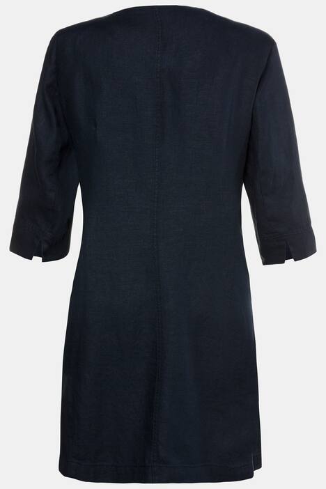 Jacke, reines Leinen, taillierte Longform, 3/4-Arm