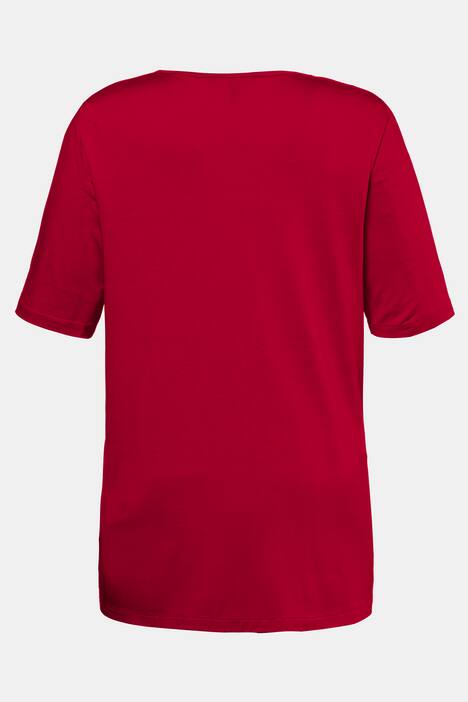T-Shirt, Metallic-Ausschnittdekor, Cllassic, Stretch