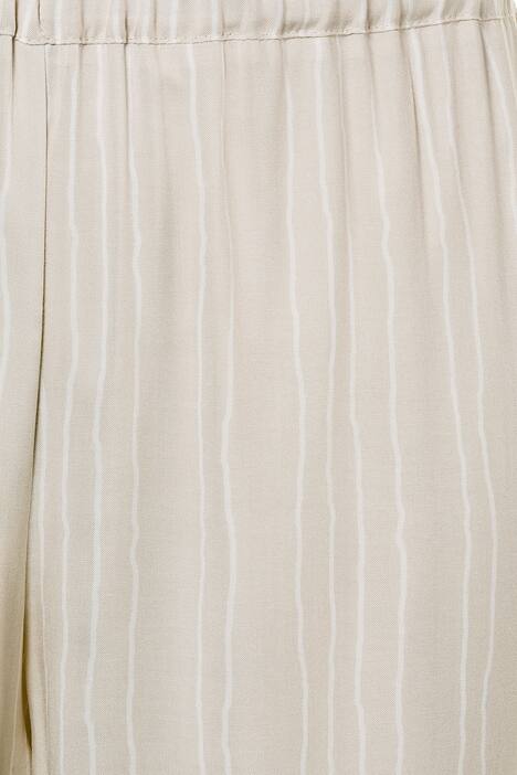 Elastic Waist Stripe Rose Fit Marlene Straight Leg Pants