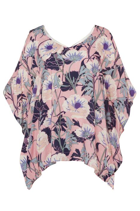 Full Bloom Kimono Style Oversized Fit Lined Blouse