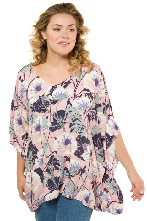 Full Bloom Kimono Style Oversized Fit Lined Blouse