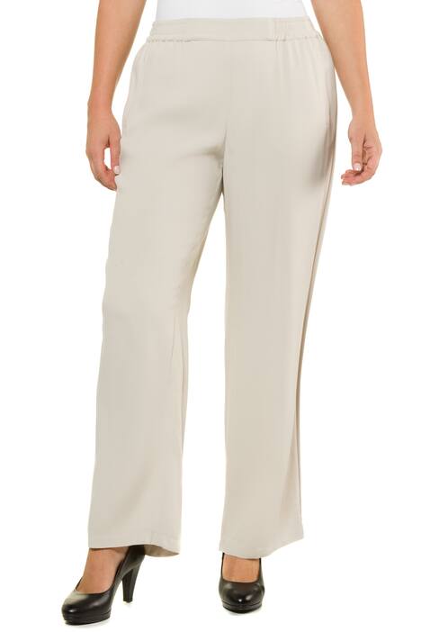 Flat Front Elastic Waist Marlene Fit Pocket Pants