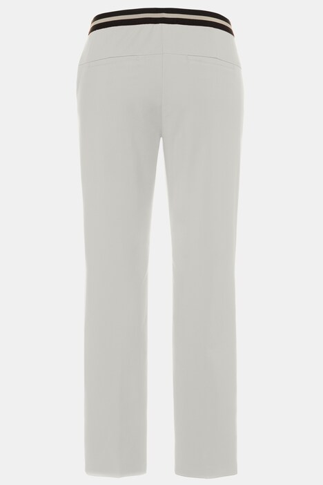 Chino, coupe Sophie, pli marqué, ceinture part. élastiquée, agrafe, zip, poches