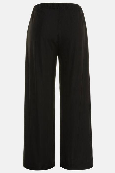 Marlenehose Mary, weites Bein, Elastikbund, Rippjersey