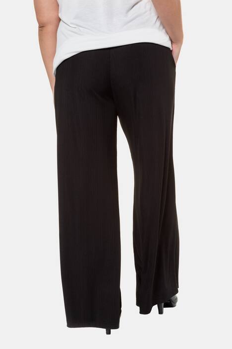 Marlenehose Mary, weites Bein, Elastikbund, Rippjersey