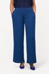 Pantalon Mary, coupe Marlene, jersey bord-côte, jambe large et taille élastique