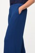 Pantalon Mary, coupe Marlene, jersey bord-côte, jambe large et taille élastique