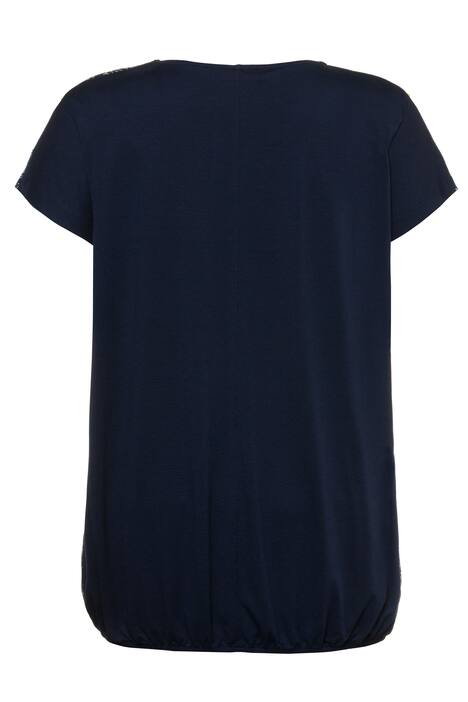 T-Shirt, Blütenmuster, Elastiksaum