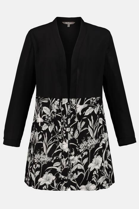 Colorblock Open Front Jacket