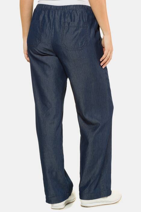 Marlenehose Mary, weites Bein, Tunnelzug, Tencel-Mix
