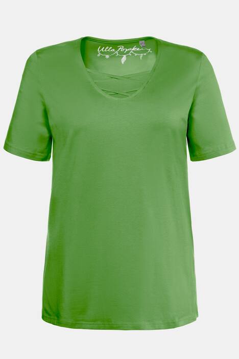 T-Shirt, Zierbänder, Classic, V-Ausschnitt