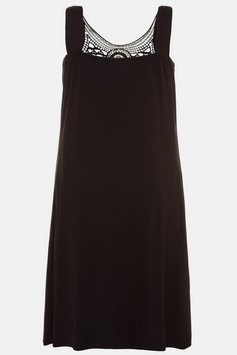 Jerseykleid, Spitze, A-Line, breite Träger
