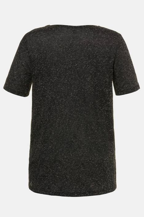 T-Shirt, Perlenband, Regular, melierter Jersey