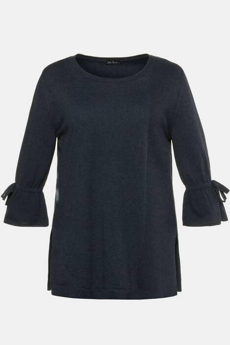 Pullover, Trompetenärmel, Oversized, Strukturmix