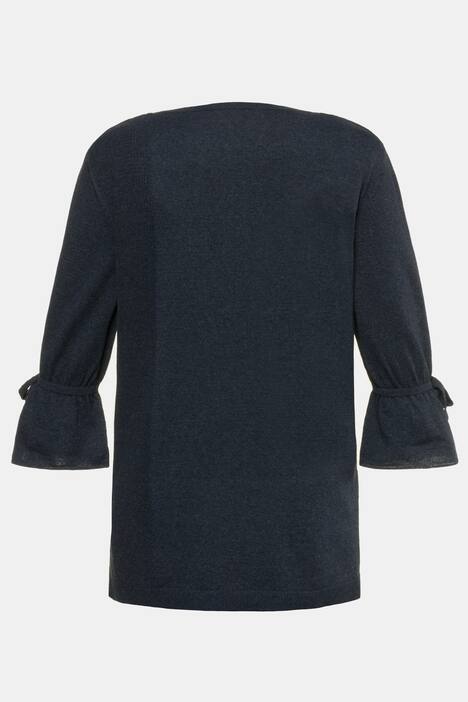 Pullover, Trompetenärmel, Oversized, Strukturmix