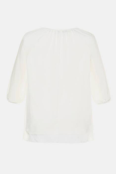 Tunika, Blütenmotiv, transparenter Chiffon