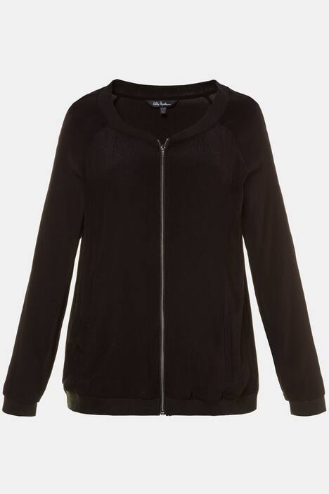 Blouson, Collegekragen, Metallic-Zipper, Rippbündchen