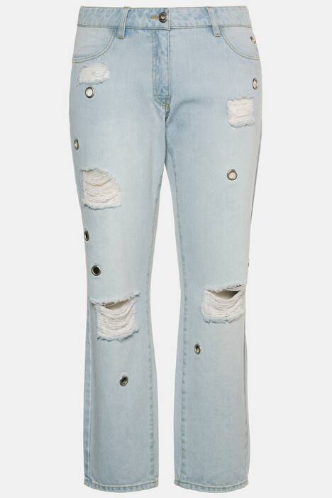 Destroy Grommet 4 Pocket Cotton Jeans
