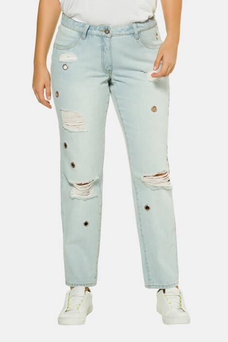 Destroy Grommet 4 Pocket Cotton Jeans