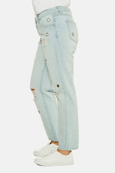 Destroy Grommet 4 Pocket Cotton Jeans