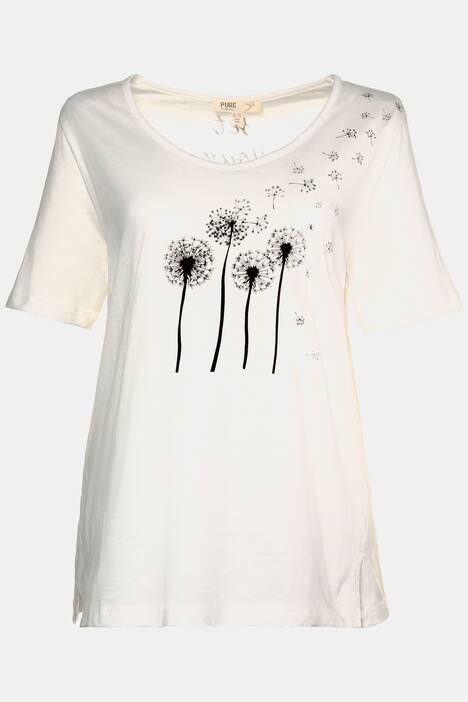 Eco Cotton Dandelion V-Neck Short Sleeve Knit Tee
