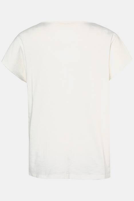 T-Shirt, Spitzenband, Oversized, Zipfelsaum, Biobaumwolle