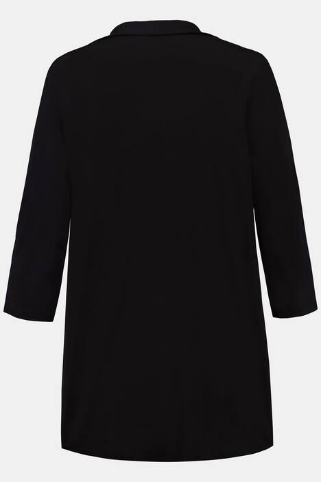 Jerseyjacke, offene Form, Schalkragen