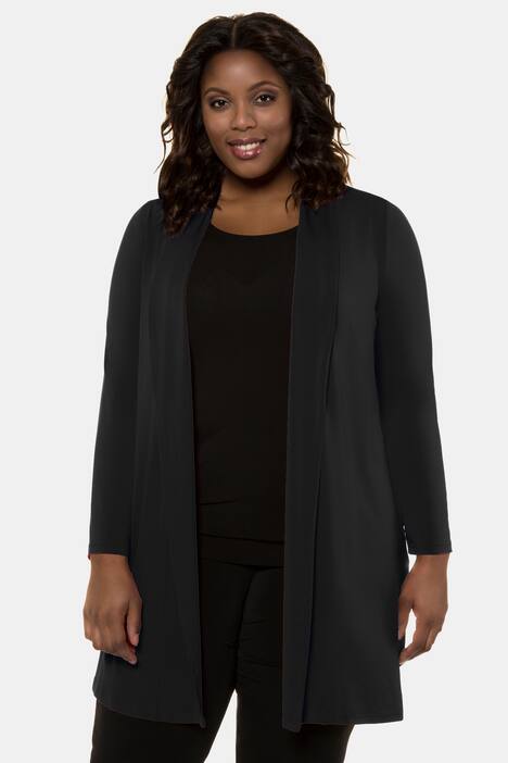 Jerseyjacke, offene Form, Schalkragen