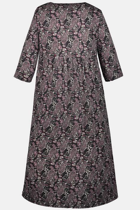 Kleid, floral gemusterter Jersey, Prinzess-Linie, 3/4-Ärmel