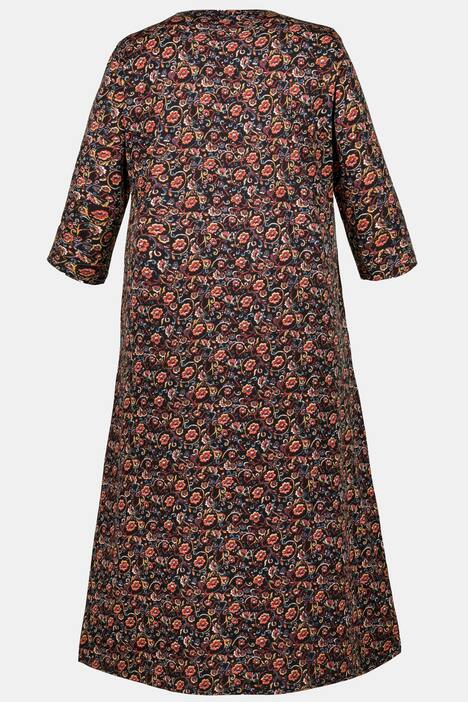 Kleid, geblümter Jersey, 3/4-Ärmel