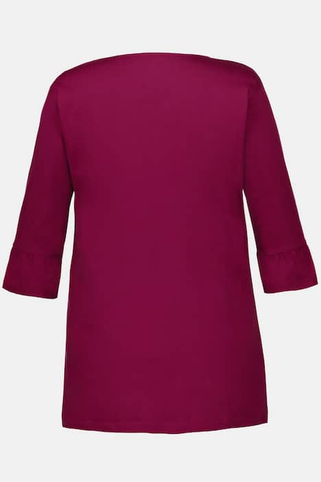 Shirt, 3/4-Statement-Ärmel, länger geschnitten