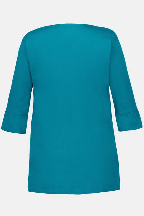 Tulip Sleeve V-Neck Cotton Knit Tunic